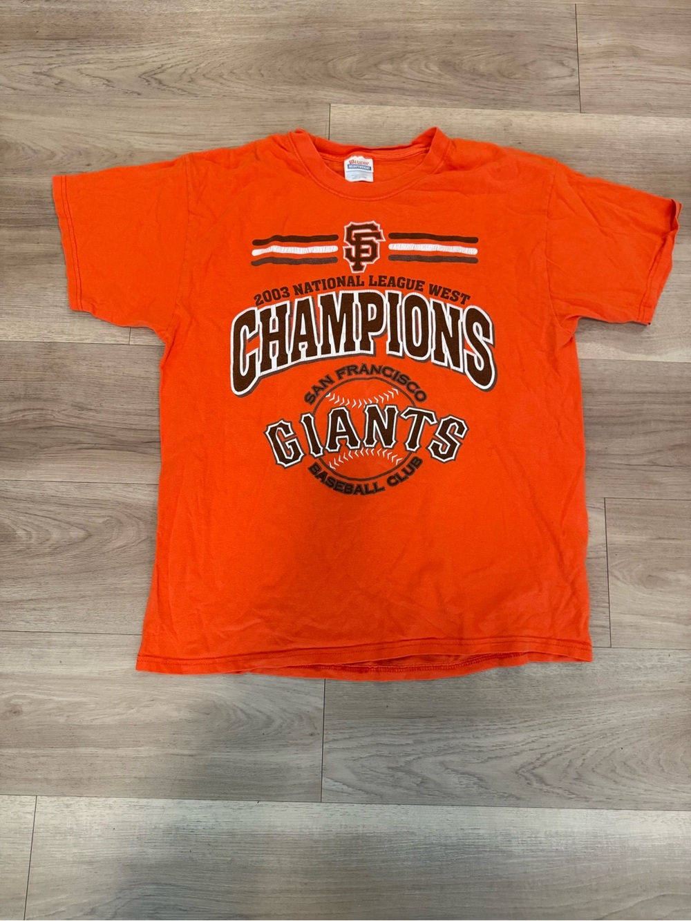 Vintage 2003 San Francisco Giants NL West Champions T-Shirt – Size L